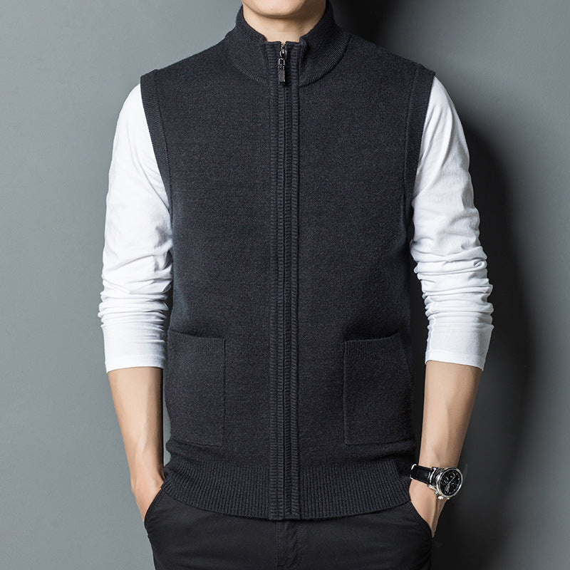 Mens Knitted Wool Thermal Vest