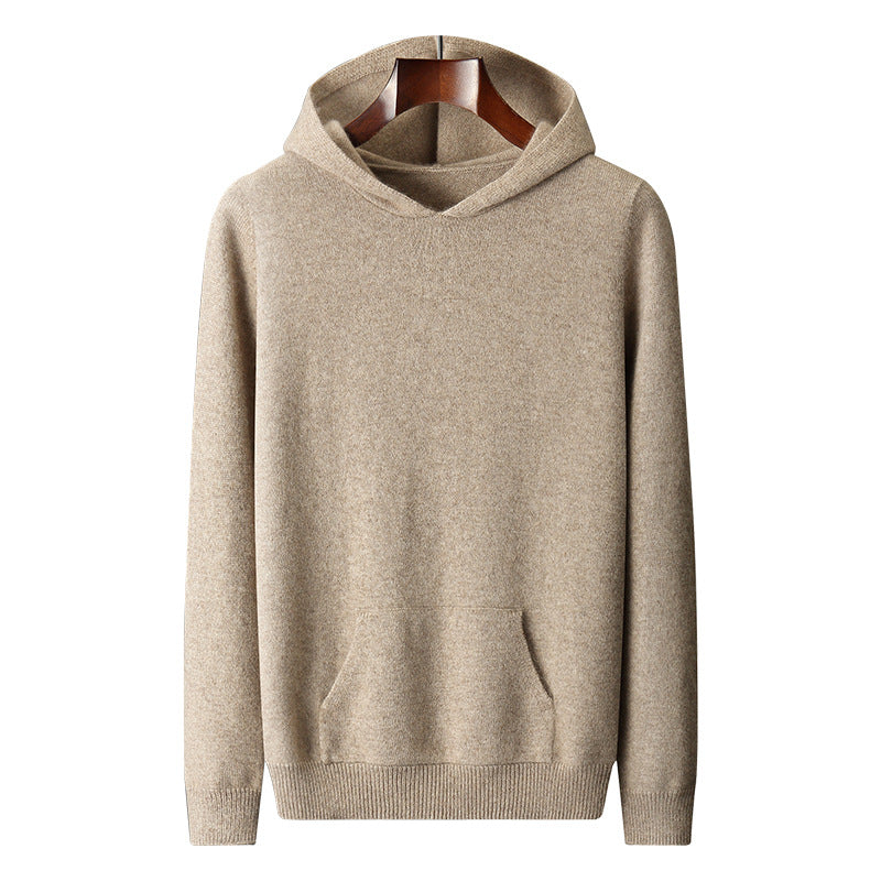 Men's Knitted Cashmere Long-sleeve Hoodie