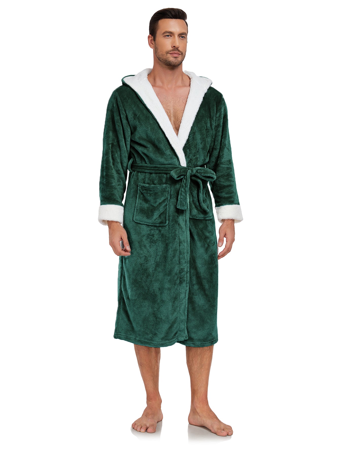 RONGTAI Ladies Long Fleece Bathrobe