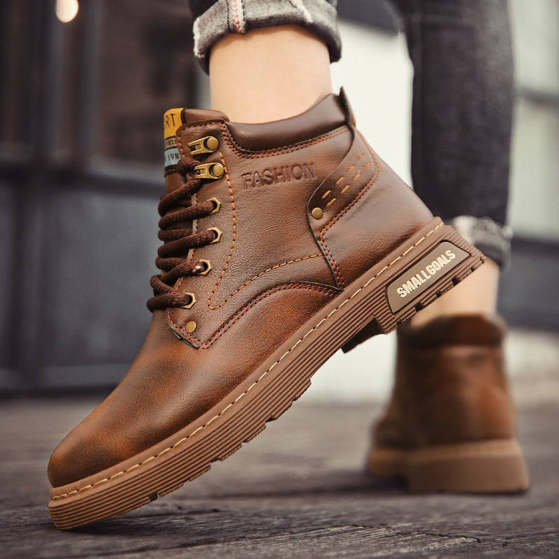 Универсальные мужские ботинки Martin из кожи в ретро-британском стиле