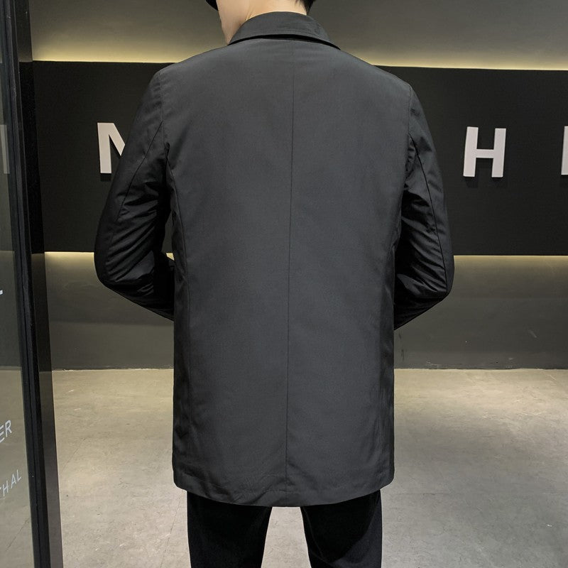 Mid-length Mens Business Down Jacket