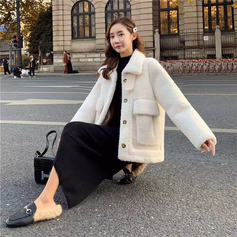 Womens All-in-One Shearling And Fur Versatile Jacket