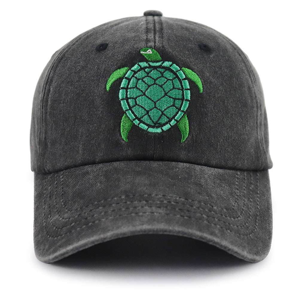 Sea Turtle Hat For Women Men, Funny Adjustable Embroidered Wild Animals Baseball Cap