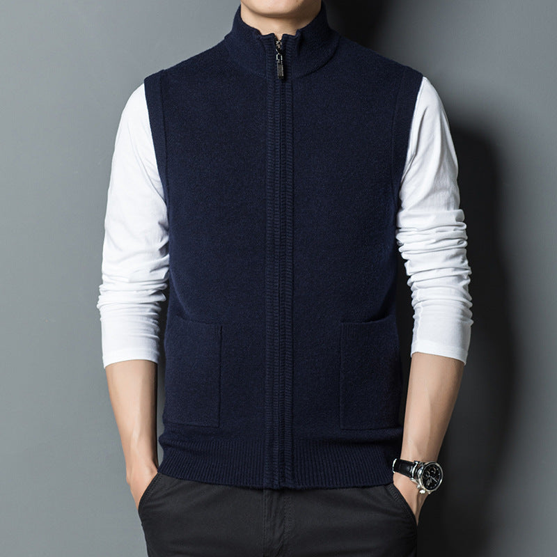Mens Knitted Wool Thermal Vest