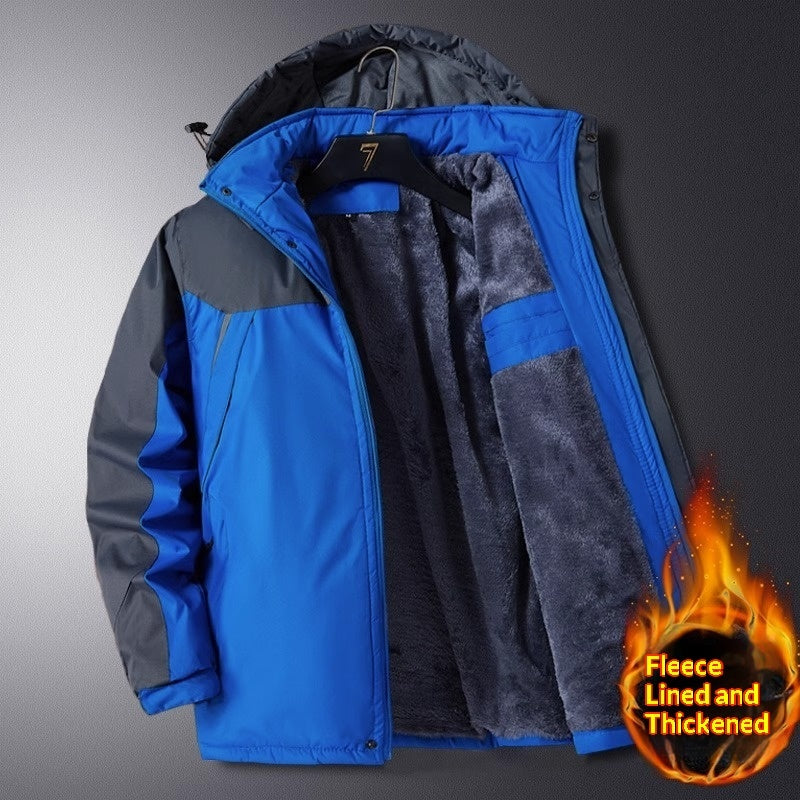 Fleece-lined Heavyweight Cotton Coat For Cold Weather And Warmth