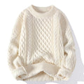 Autumn And Winter New Men's Twist Sweater Casual Round Neck Pullover Top