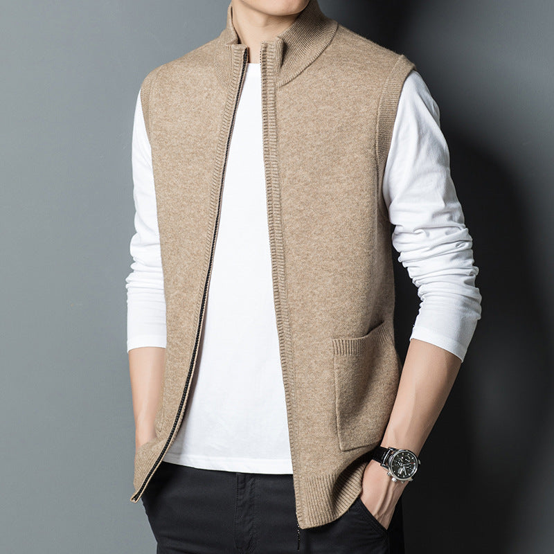 Mens Knitted Wool Thermal Vest