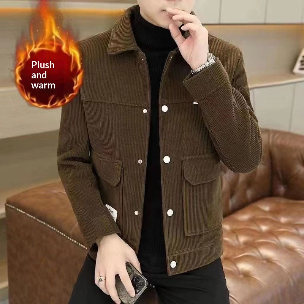 Corduroy Casual Chic Workwear Jacket New Style
