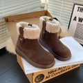 Womens Retro Warm Fuzzy Cotton Shoes