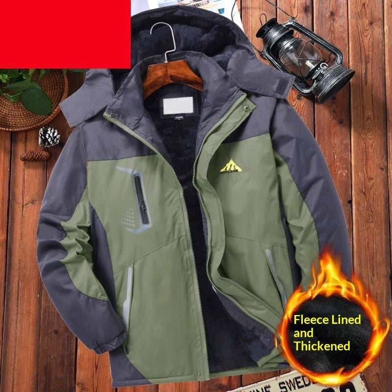 Fleece-lined Heavyweight Cotton Coat For Cold Weather And Warmth
