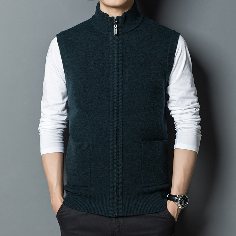 Mens Knitted Wool Thermal Vest
